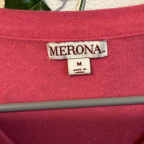 Hot pink button up cardigan - Picture 3 of 3